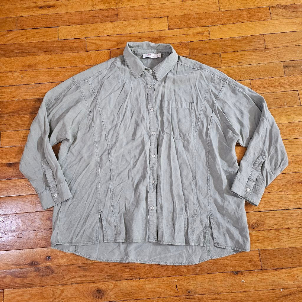 Vineyard Vines Green Button Up Long Sleeve Shirt Womens Size 8